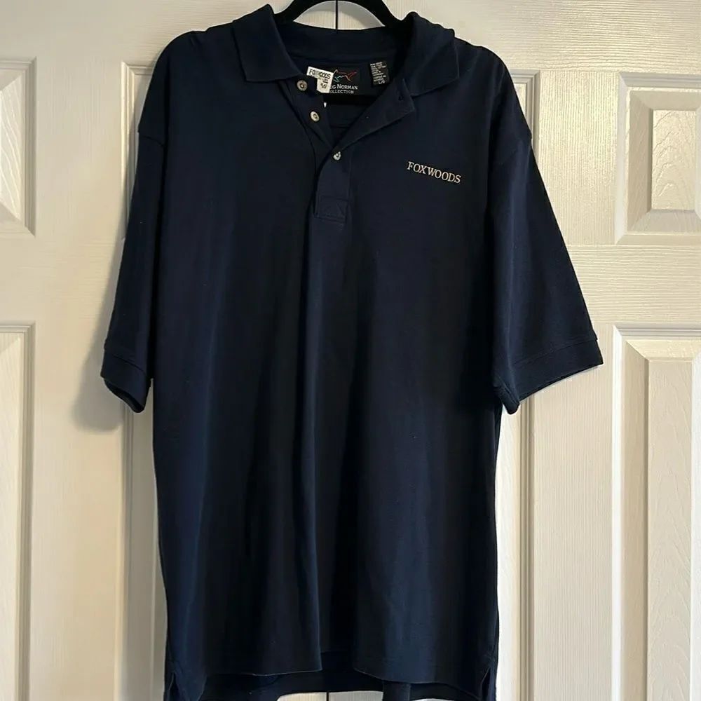 Greg Norman Collection Men’s Navy Blue Foxwoods Collared Shirt, Size L